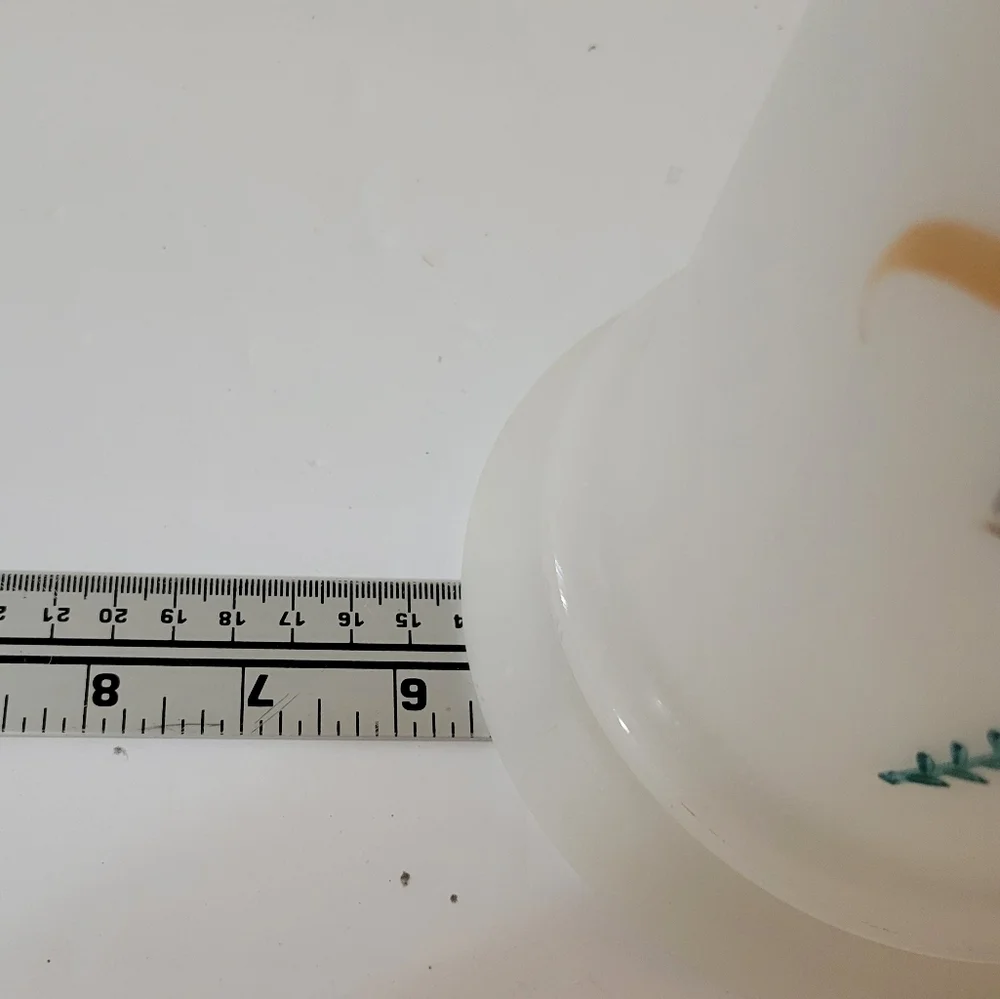 Victorian Bristol Frosted Glass Vase Handpainted